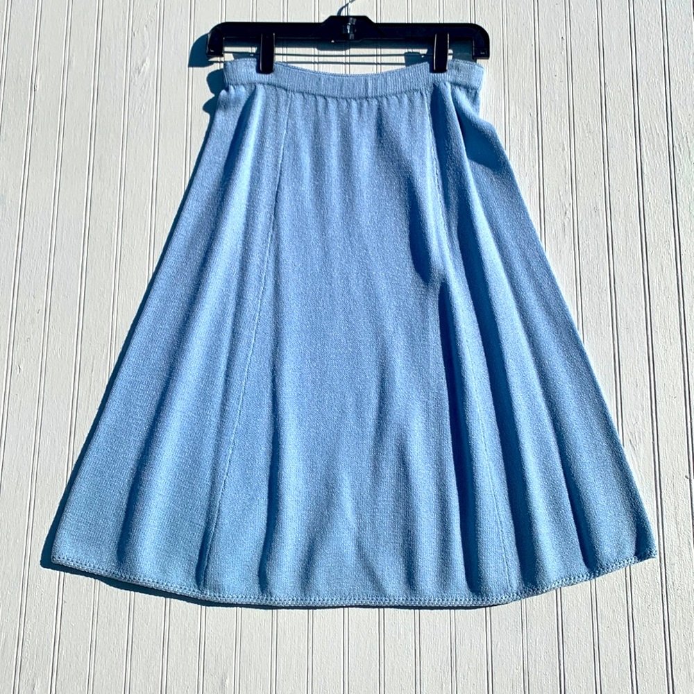 St John vintage periwinkle blue skirt